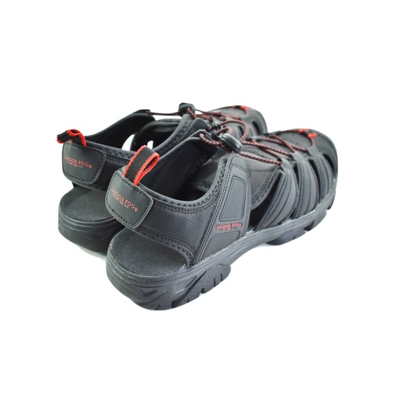 London Fog Dover Mens Black Red Fisherman Sport Sandals Size 11 M New main image 6